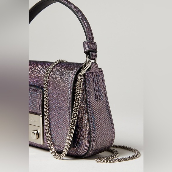 Phillip Lim Pashli Sparkly Glitter Crossbody Metallic Purse Chain Strap Handbag - Picture 3 of 9